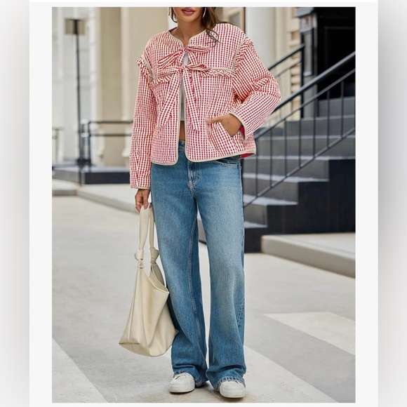 NET Red Checkered Jacket-S - Picture 13 of 17